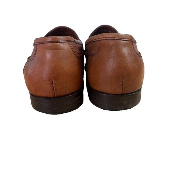 Bass Shoe Mens 9 M Tan Brown Reiss British Leather Moc Toe Penny Loafer Slip On